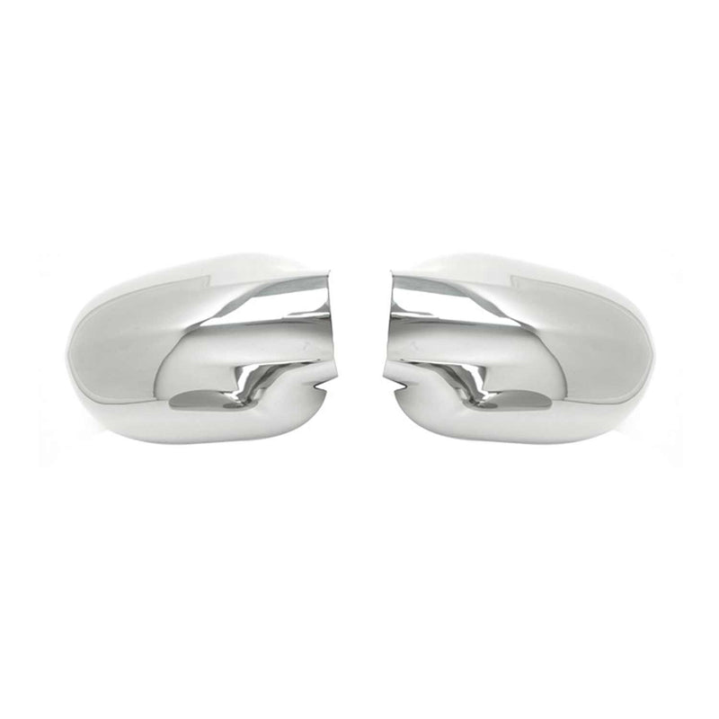Calotte specchietti retrovisori per Dacia Logan 2008-2013 in acciaio inox argento 2 pezzi