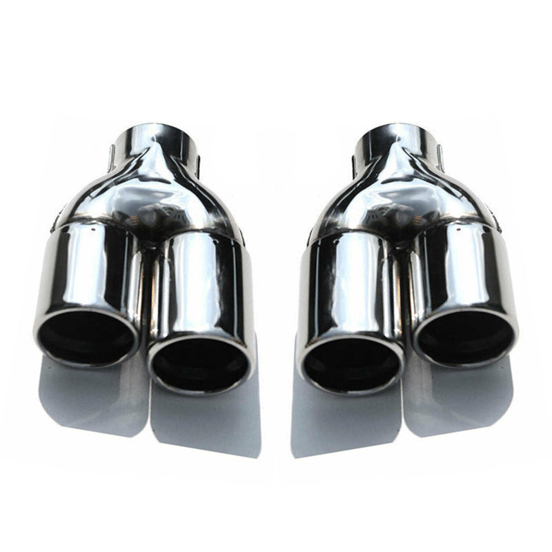 Auspuffblende Endrohr für Mercedes M Klasse W164 2005-2011 Stahl Chrom 60mm 2tlg
