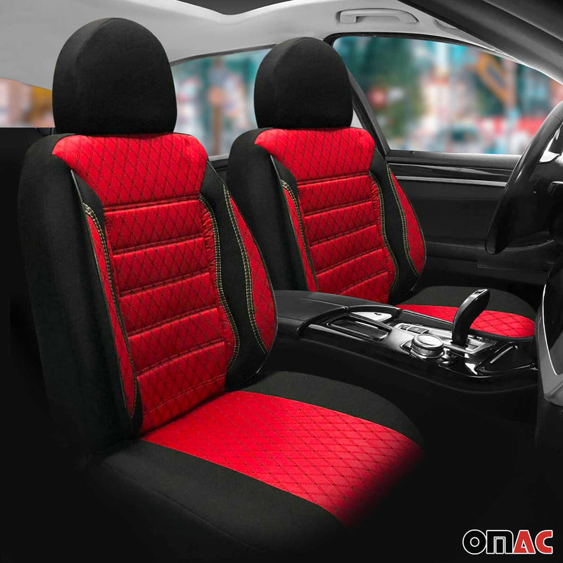 Coprisedili per Opel Combo 2012-2019 Nero Rosso Set 2 posti anteriori