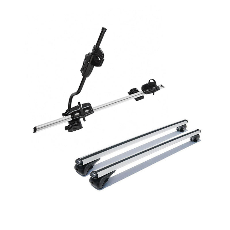 Set portapacchi + portabici per VW Tiguan 2016-2025 alluminio argento 3 pezzi