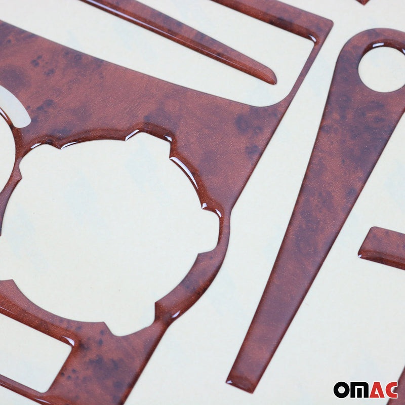 Decorazione interna abitacolo per VW Golf 1997-2003 effetto radica 21 pezzi