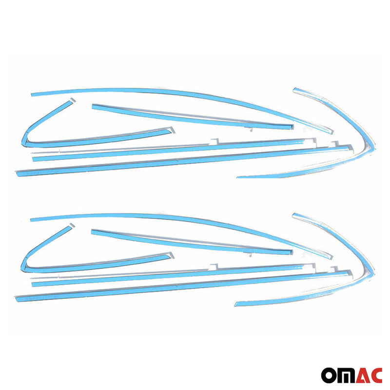 Listelli decorativi per finestrini per Opel Astra J berlina 2010-2015 in acciaio inox, 12 pezzi