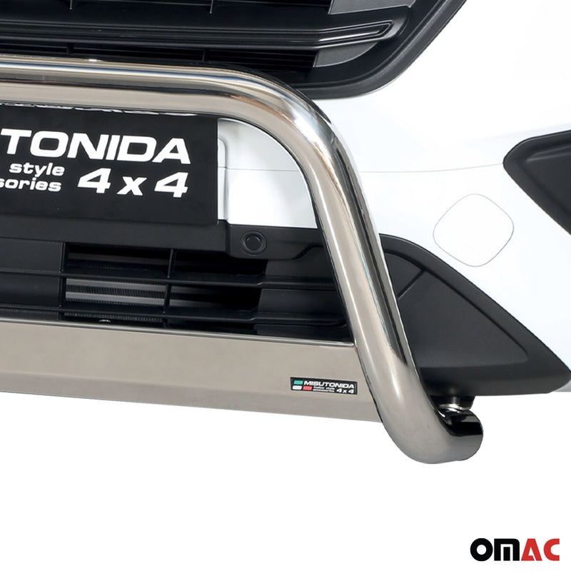 Bullbar per Ford Transit Custom Passo Corto 2018-2021 Grigio Ø 63 mm