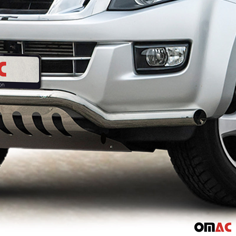 Barra di protezione anteriore in acciaio inox per Isuzu D-Max 2012-2019 con bull bar ABE argento
