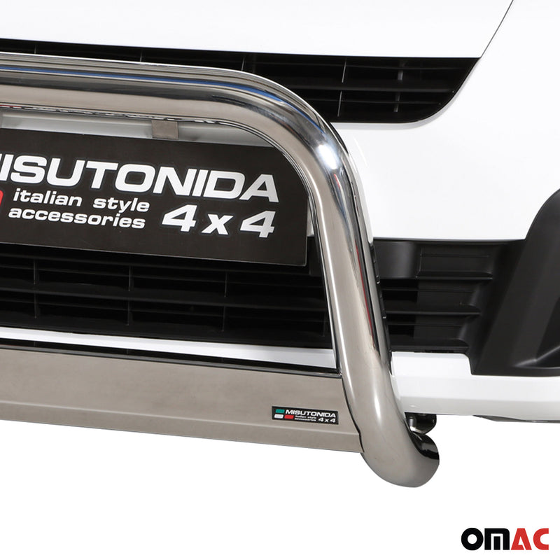 Barra di protezione anteriore per Citroen Berlingo 2015-2018 ø63mm acciaio argento