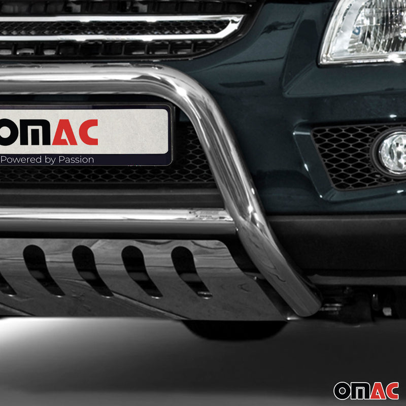 Protezione anteriore per Kia Sportage 2008-2010 con ABE in acciaio inox argento 
