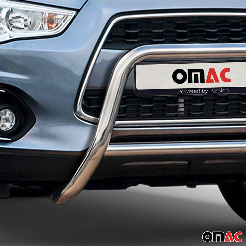 Protezione anteriore per Subishi ASX 2012-2017 ABE acciaio bull bar argento 