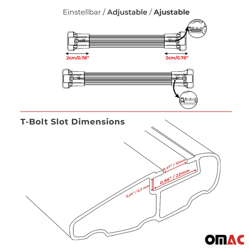 Portapacchi da tetto per Opel Vivaro 2014-2024, railing in alluminio argento, 3 pezzi