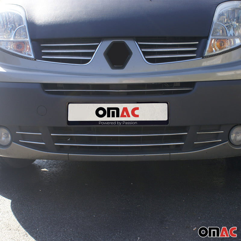Kühlergrill Leisten Grillleisten für Renault Master 2010-2025 Edelstahl Silber
