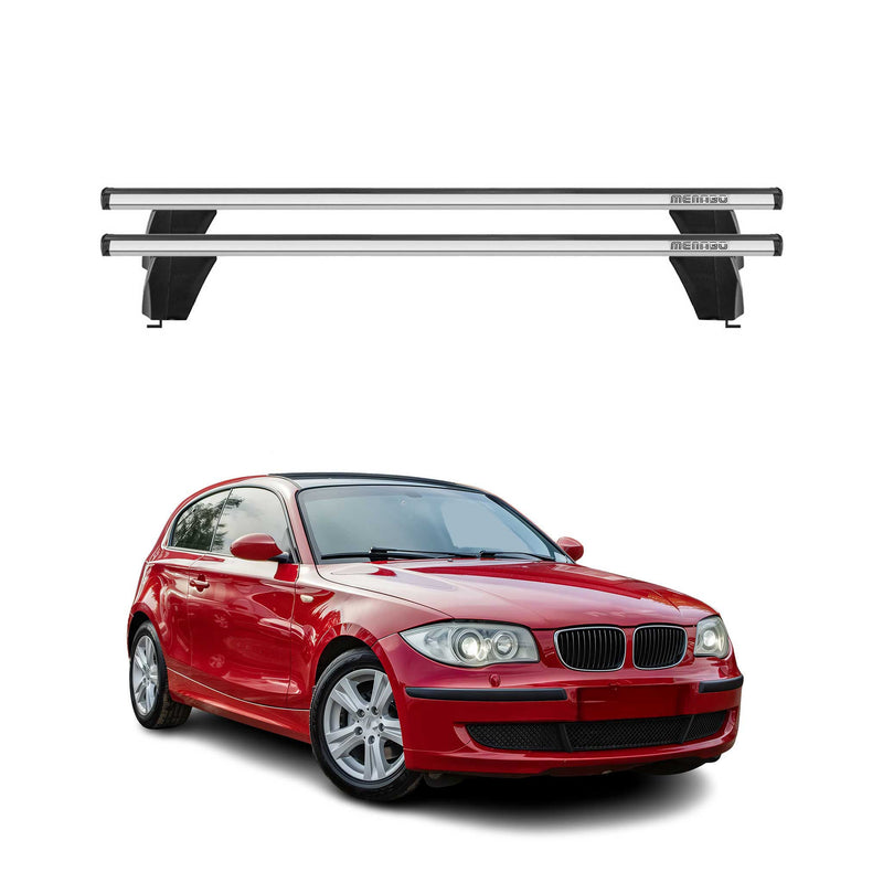 Menabo Dachträger für BMW 1er E87 E81 Schrägheck 2004-2011 75kg Alu Grau 2x