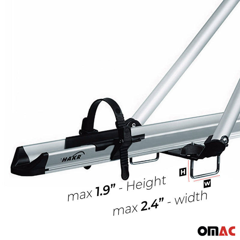 2x Fahrradträger Dachfahrradträger bis 17kg Aluminium Silber Fahrradhalter