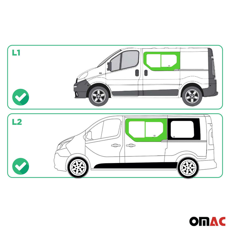 Finestrino laterale scorrevole per auto Renault Trafic 2001-2014 Sinistro L1 L2