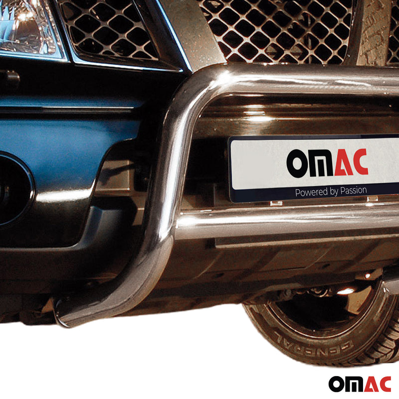 Protezione anteriore per Nissan Pathfinder 2005-2010 con ABE acciaio argento 