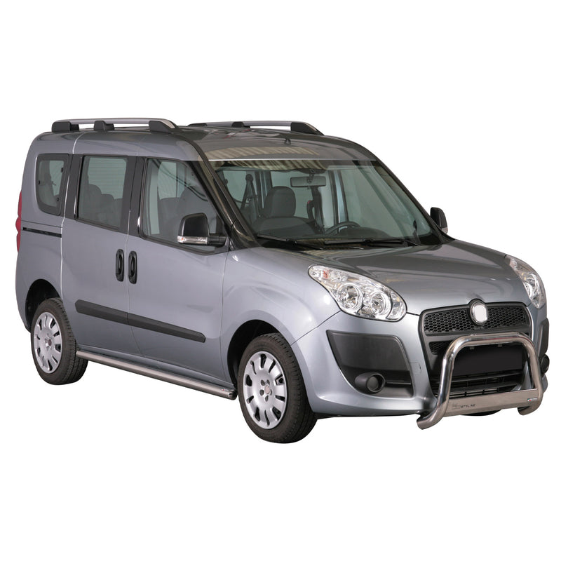 Protezione anteriore per Fiat Doblò 2010-2015 ø63mm acciaio argento 