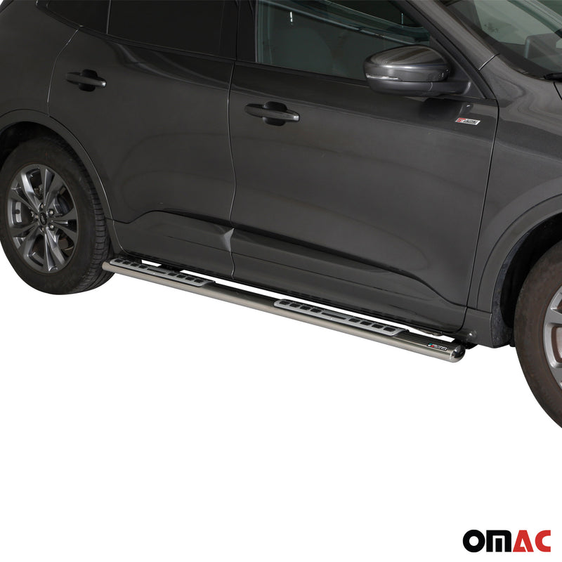 Minigonne laterali in acciaio inossidabile per Ford Kuga 2019-2025 Argento