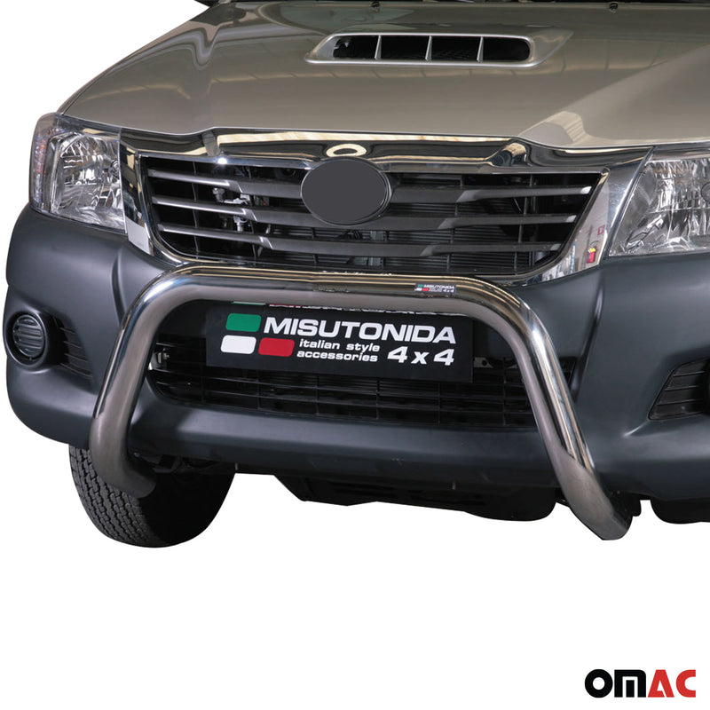 Protezione anteriore per Toyota Hilux 2011-2015 ø76mm acciaio argento