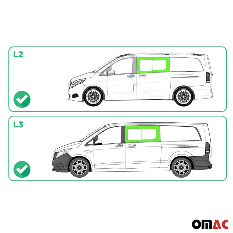 Finestrino laterale scorrevole per Mercedes Vito W447 2014-2025 Sinistro Automatico L2 L3