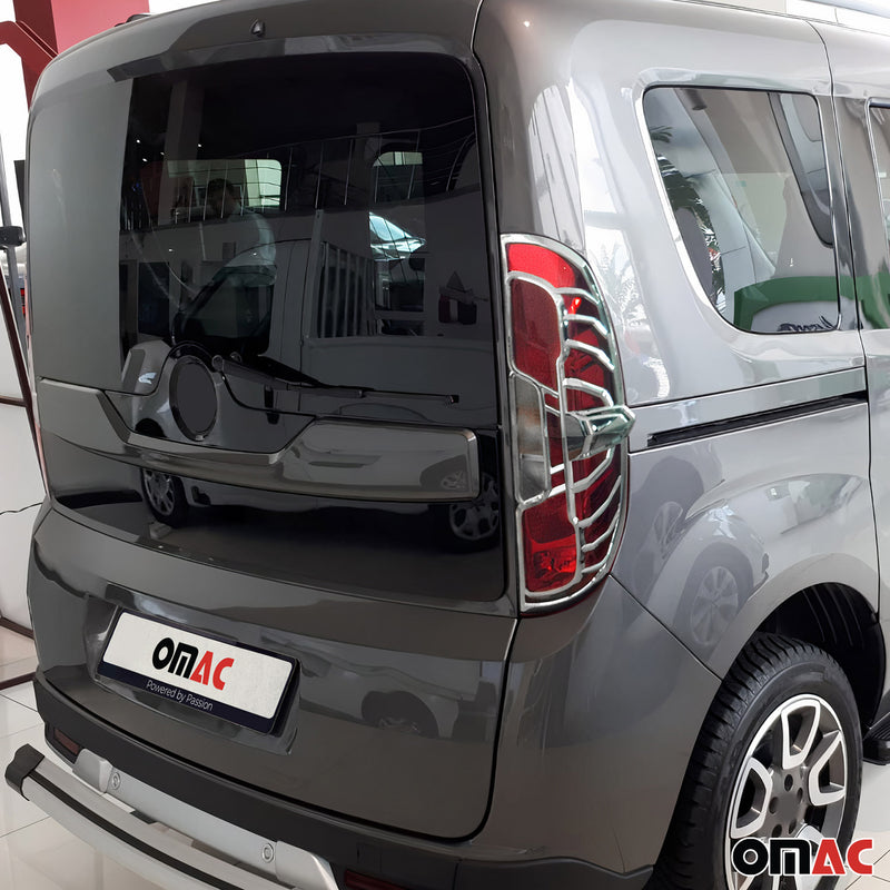 Rücklicht Leisten Heckleuchte für Opel Combo D 2015-2019 Chrom ABS Silber 2tlg