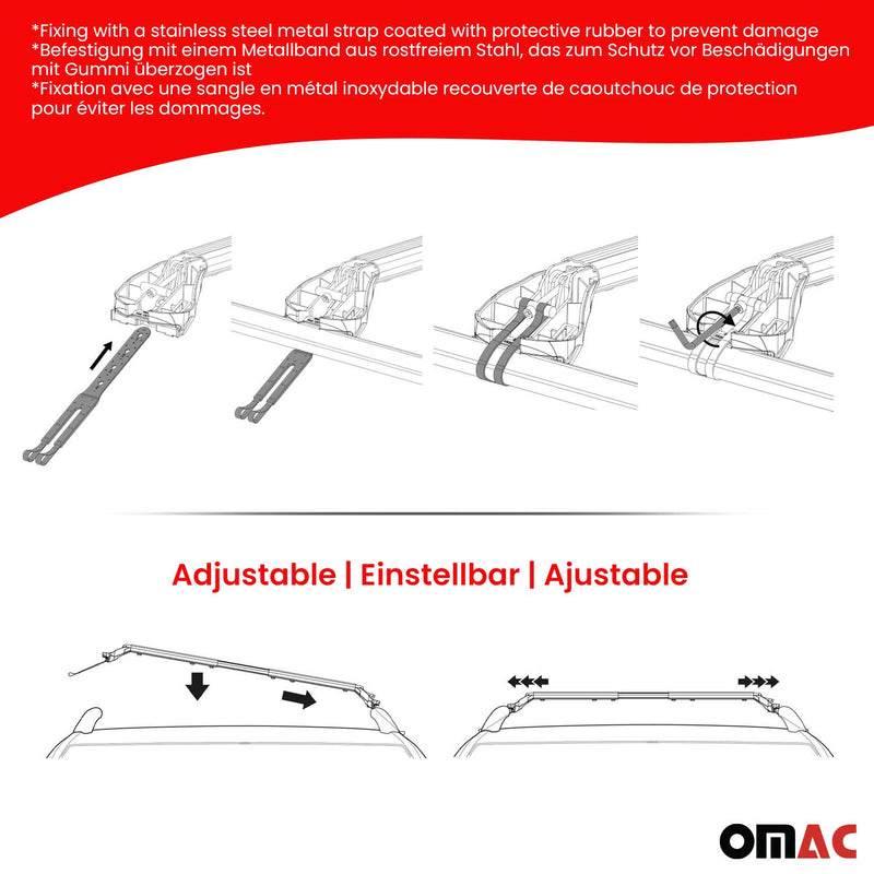 Base portapacchi per Cupra Formentor 2020-2025 5 porte alluminio argento 2x ABE
