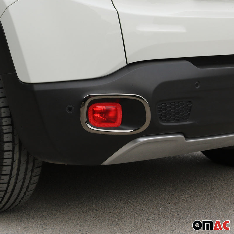 Reflektor Blenden Reflektorleiste für Jeep Renegade 2015-2024 Edelstahl Dunkel