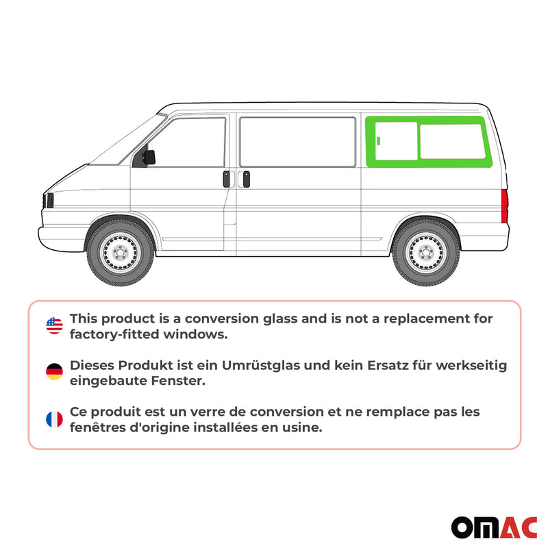 Finestrino laterale scorrevole per VW T4 Transporter 1990-2003 Posteriore Sinistro L2