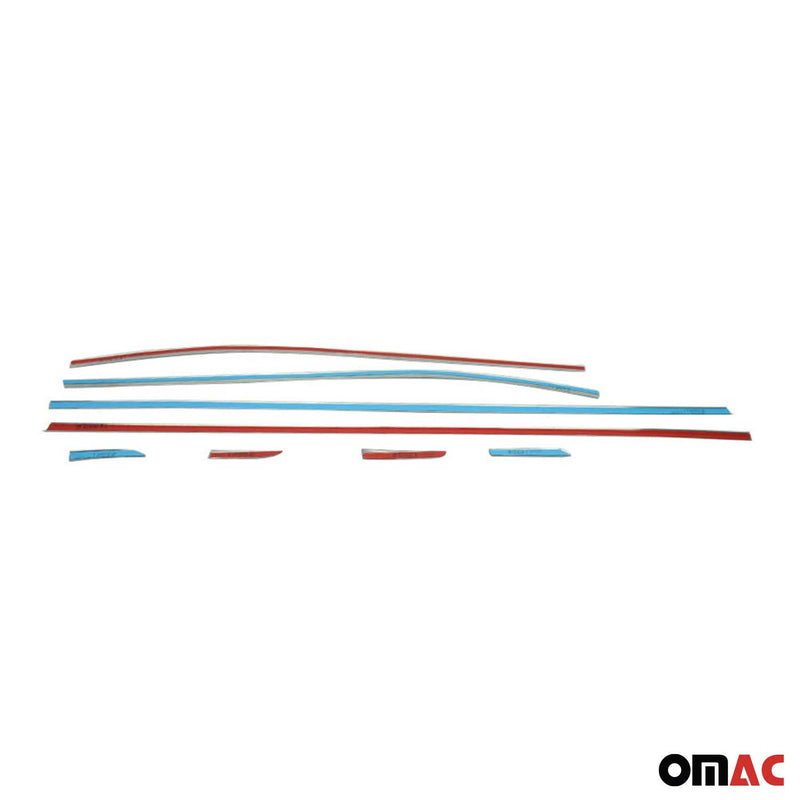 Listelli decorativi per finestrini per Renault Clio Hatchback in acciaio inox cromato 8 pezzi 