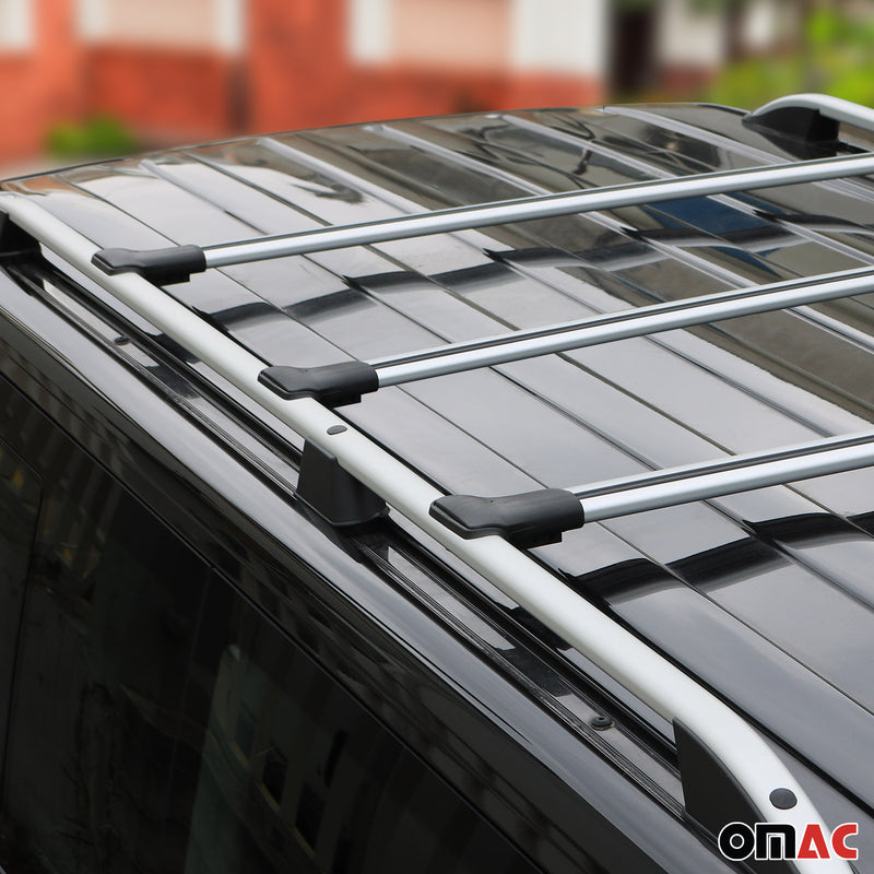 Portapacchi da tetto per VW Transporter T5 Caravelle Multivan Alu Grey 3x
