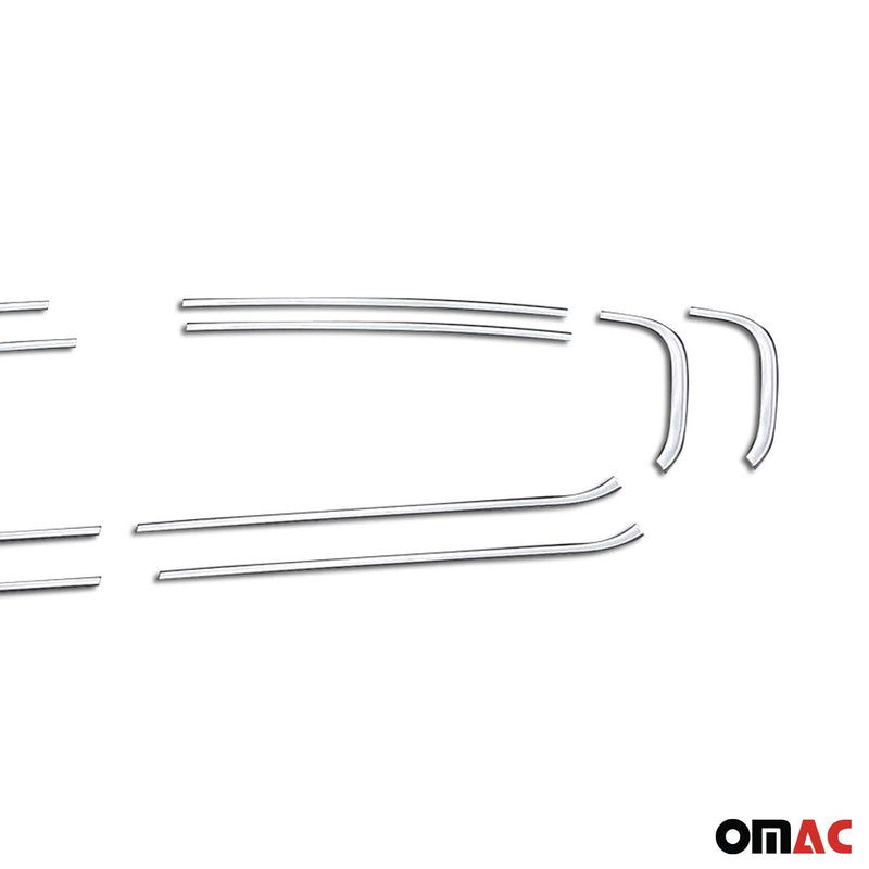 Listelli decorativi per finestrini per Peugeot 308 2013-2021 in acciaio inox cromato, 10 pezzi
