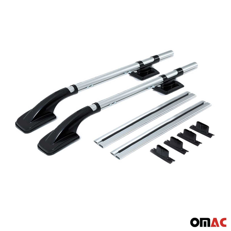 Barre portatutto portapacchi set per Mazda BT-50 2006-2012 grigio alluminio 4x