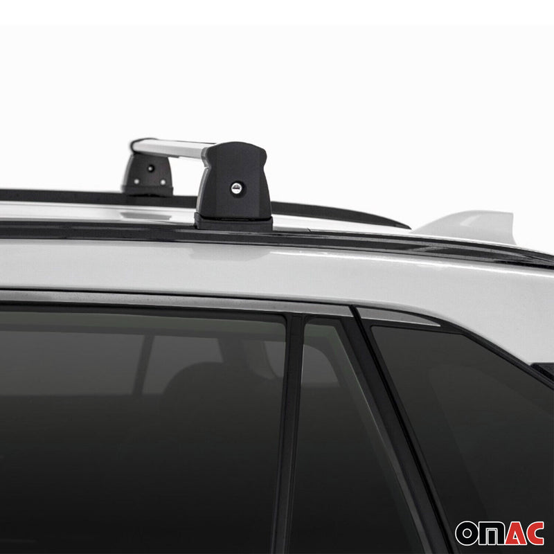 Base portapacchi Menabo per Toyota RAV4 2018-2025, barra trasversale in alluminio grigio