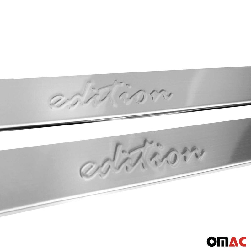 Soglie porte Edition per Ford Ka 1996-2025 acciaio inox argento 2x