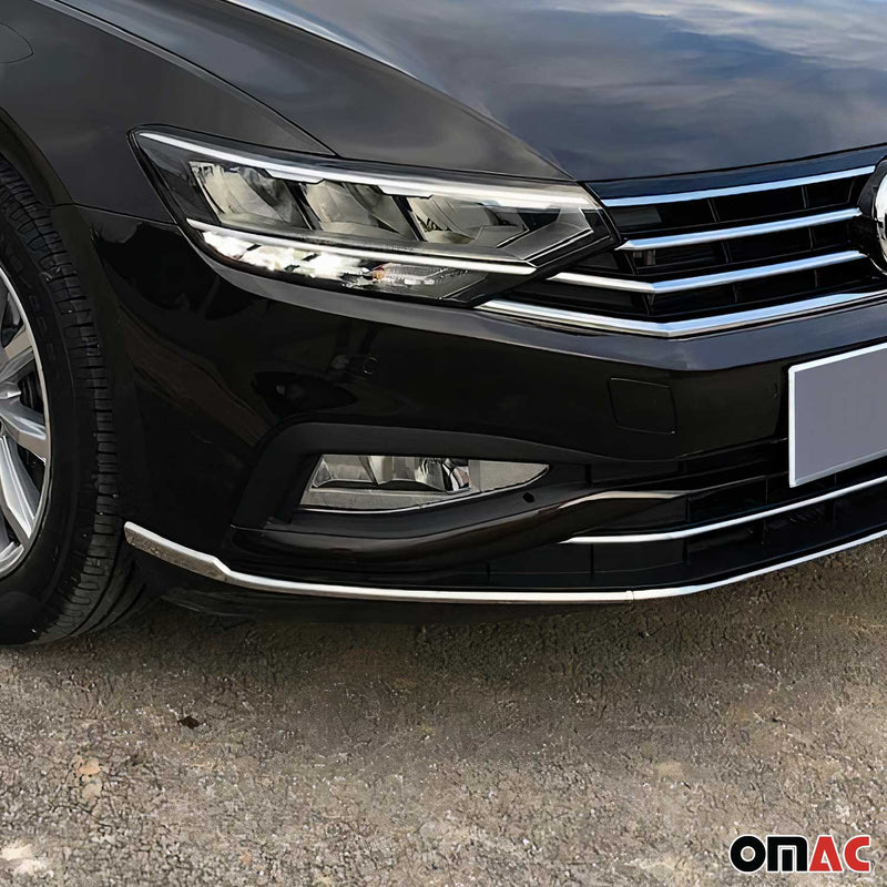 Strisce griglia paraurti per VW Passat 2019-2025 in acciaio inox cromato 3 pezzi