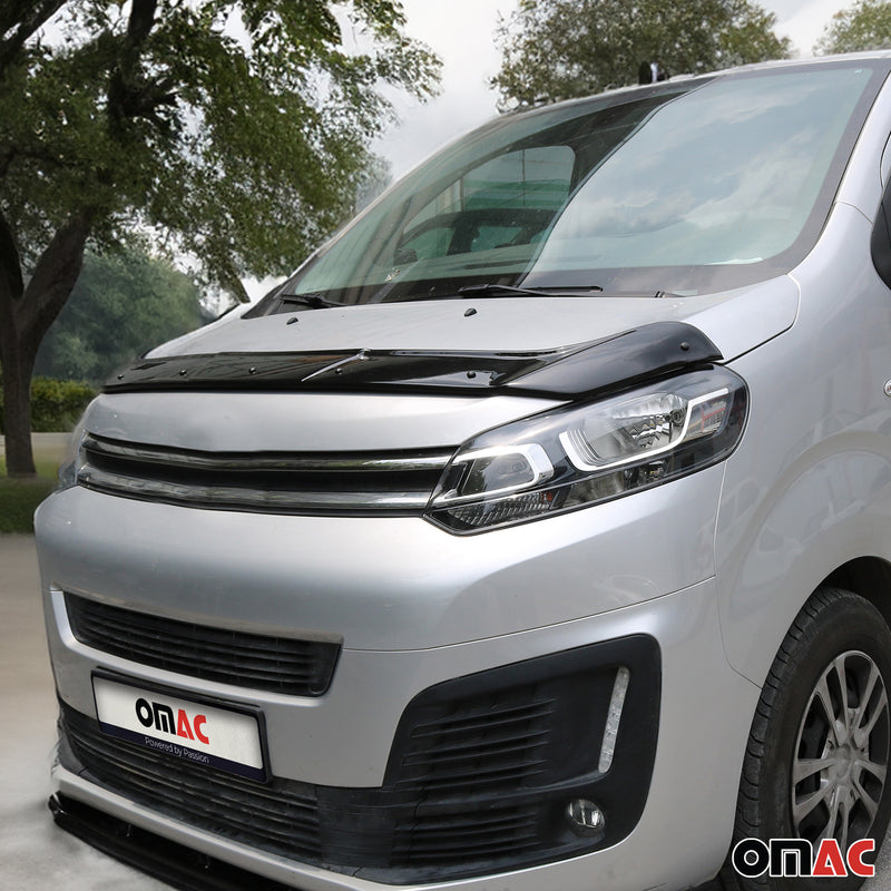 Motorhaube Deflektor Insekten Steinschlagschutz für Citroen Jumpy 2016-25 Dunkel