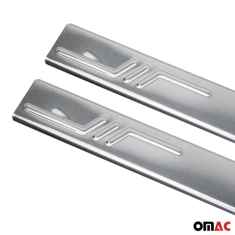 Soglie porte per Opel Astra H 2004-2010 in acciaio inox argento 2 pezzi