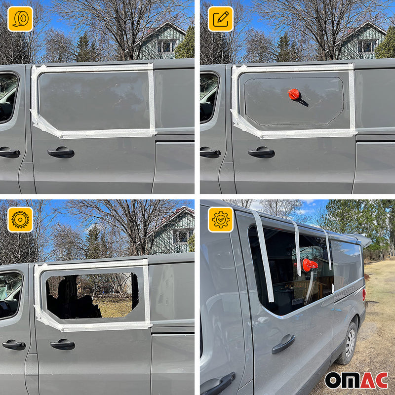 Seitenfenster Auto Fenster für VW Crafter 2017-2025 Schiebetür Rechts L2