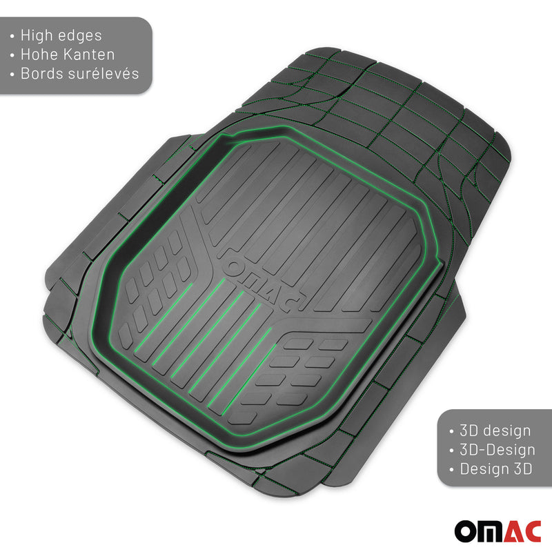 Tappetini su misura per Skoda Rapid 2012-2019 in gomma nera, 4 pezzi