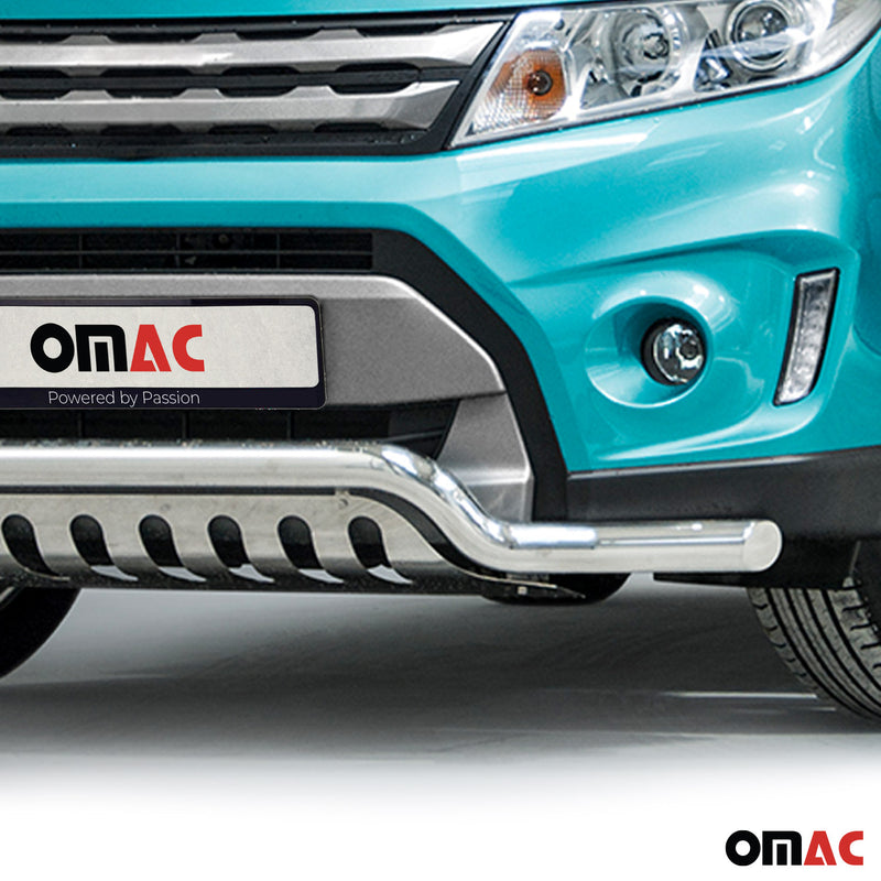 Protezione anteriore per Suzuki Vitara 2015-2018 in acciaio inox con ABE argento 