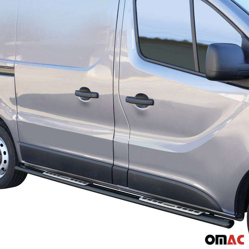 Barre laterali in acciaio per pedane per Renault Trafic 2014-2019 L1 Corte Nere