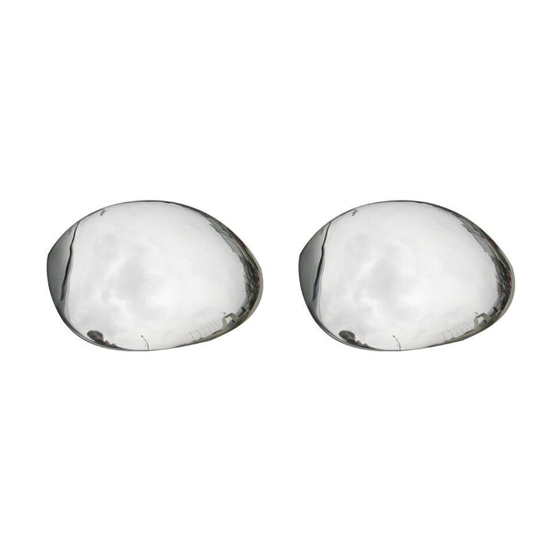 Calotte specchietti retrovisori per Citroen C3 2002-2009 in acciaio inox argento 2 pezzi 
