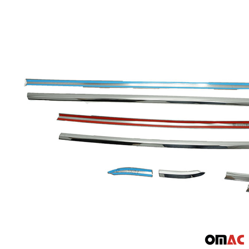 Listelli decorativi per finestrini Opel Mokka 2012-2016 in acciaio inox cromato 8 pezzi