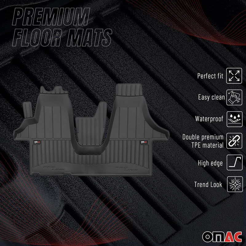 Tappetini in TPE per VW T6 T6 .1 Transporter 2015-2024, neri, 1 pezzo