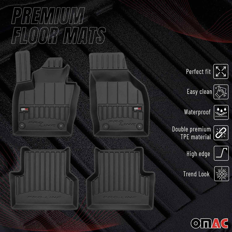 Tappetini Audi Q3 8U 2011-2018 in TPE nero, 4 pezzi