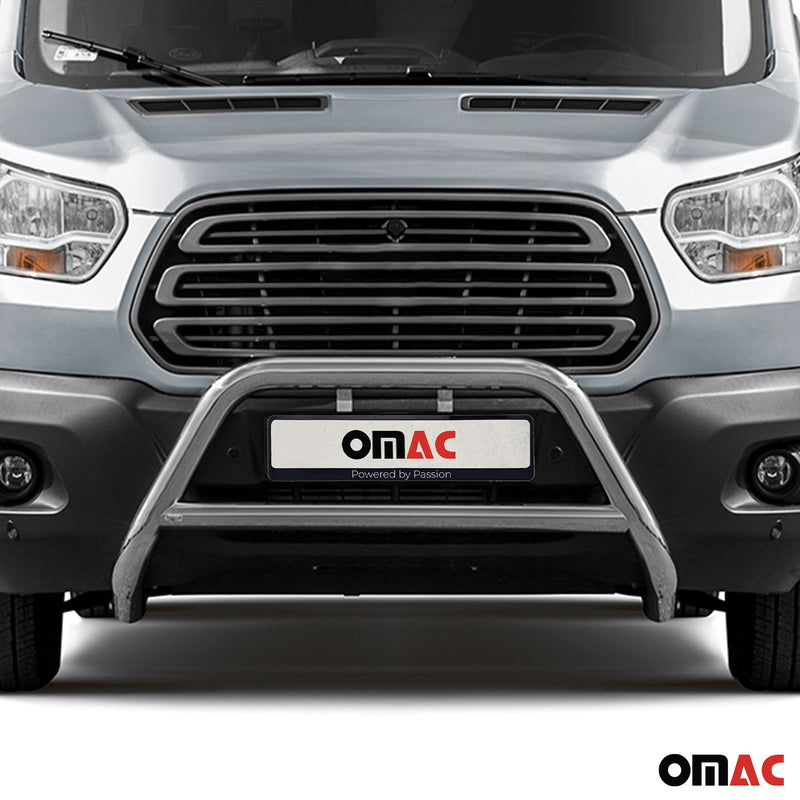 Protezione anteriore per Ford Transit 2014-2025 con ABE acciaio argento 