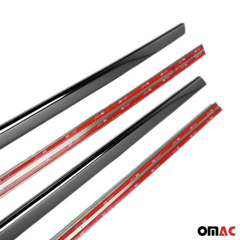 Cornici finestrini per Fiat Tipo 2015-2025 acciaio inox lucido scuro 4x