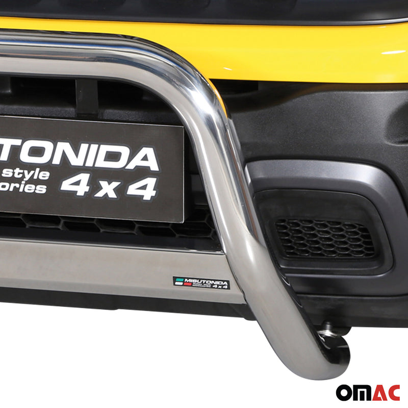 Protezione anteriore per Jeep Renegade Trailhawk 2014-2024 Argento ø63mm