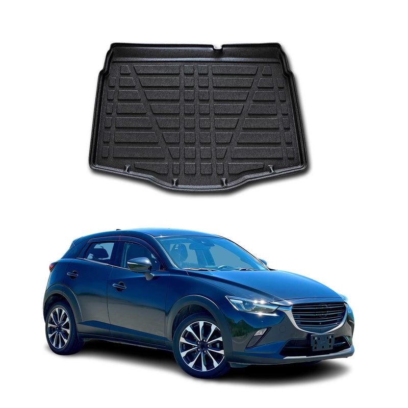 Vasca per bagagliaio per Mazda CX-3 2015-2025 in gomma TPE nera