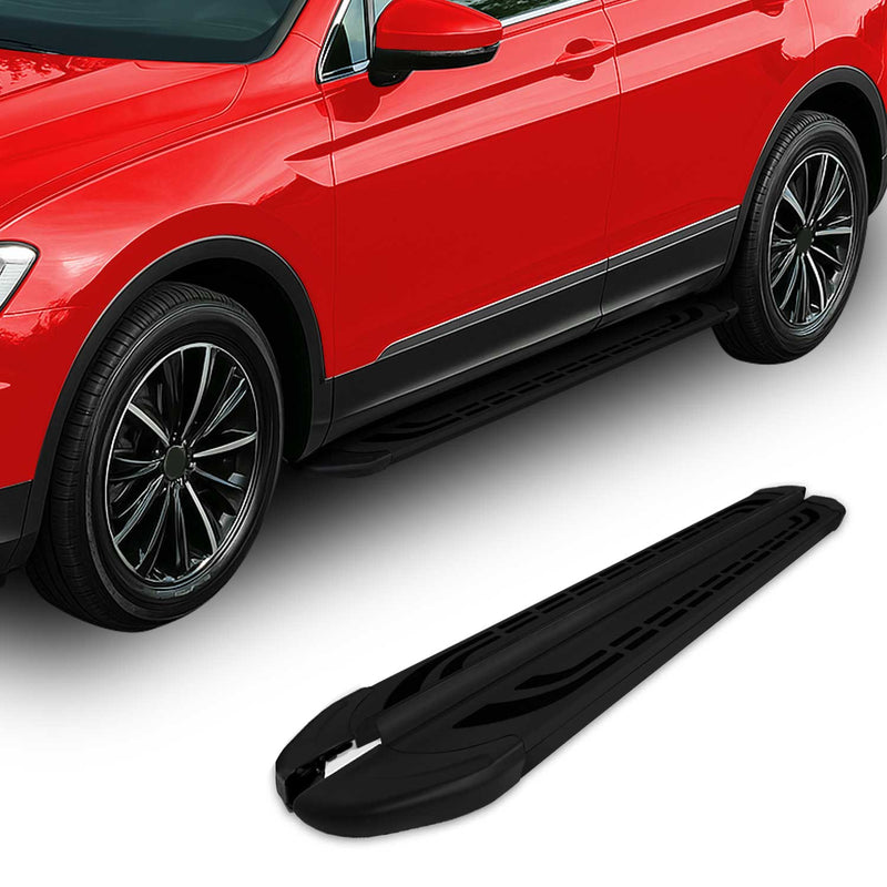 Minigonne laterali per pedane laterali per Toyota Hilux DoubleCab 2015-25 Alu Black