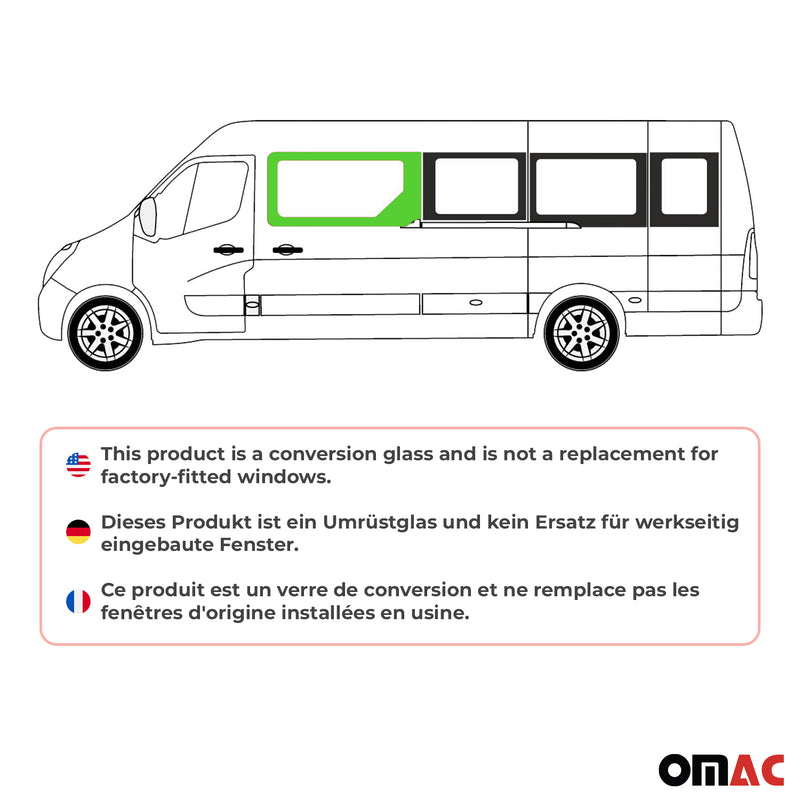 Finestrino laterale per Renault Master 2010-2025 porta scorrevole sinistra L2 L3 L4 H2