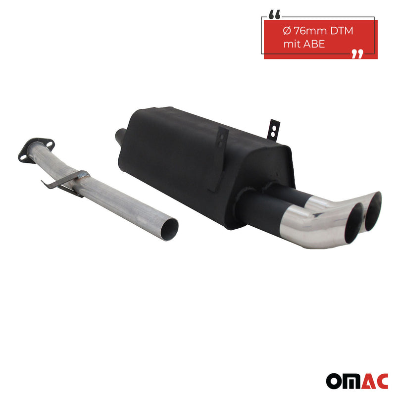 BMW 3er E36 316/318 Novus Sportauspuff 2x76mm DTM Endschalldämpfer mit ABE