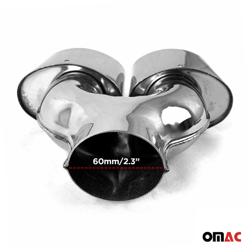Copertura di scarico per Mercedes W164 2006-2011 terminale di scarico in acciaio inox cromato L+R